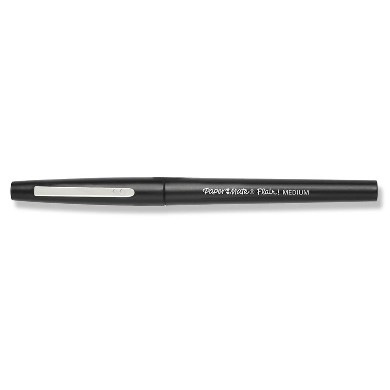Paper Mate Flair Felt Tip Pens, Medium Point (0.7mm), Black, 2 Count (Pack of 1) - Image 2
